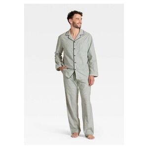 Men's Size Large Flannel Pajama Set Goodfellow Black Striped